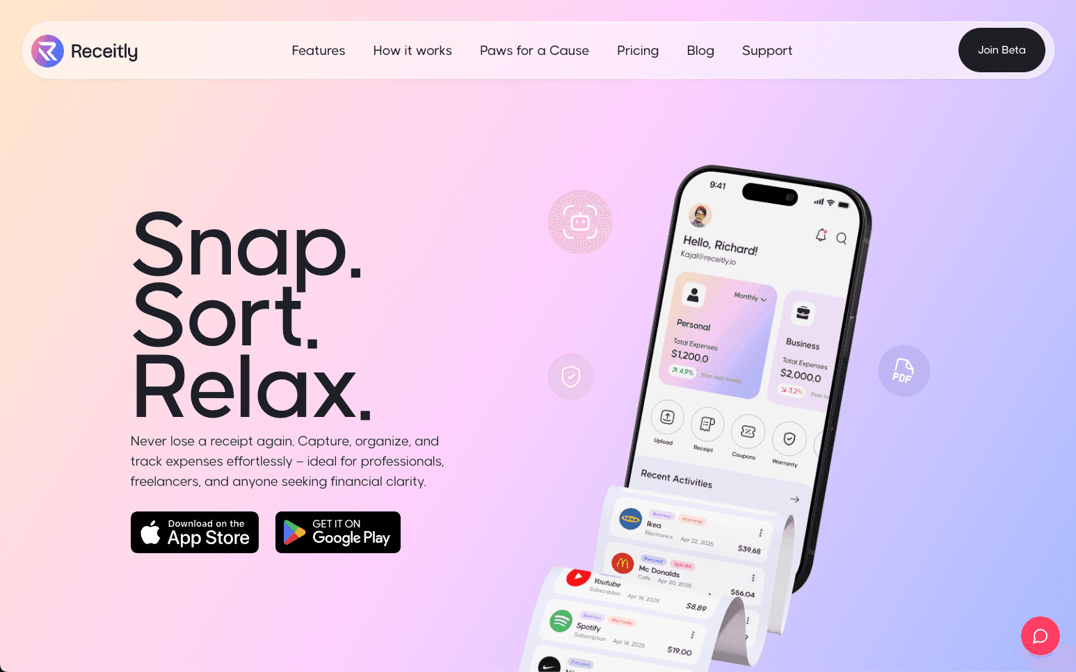 Smart Receipt & Expense Management Platform